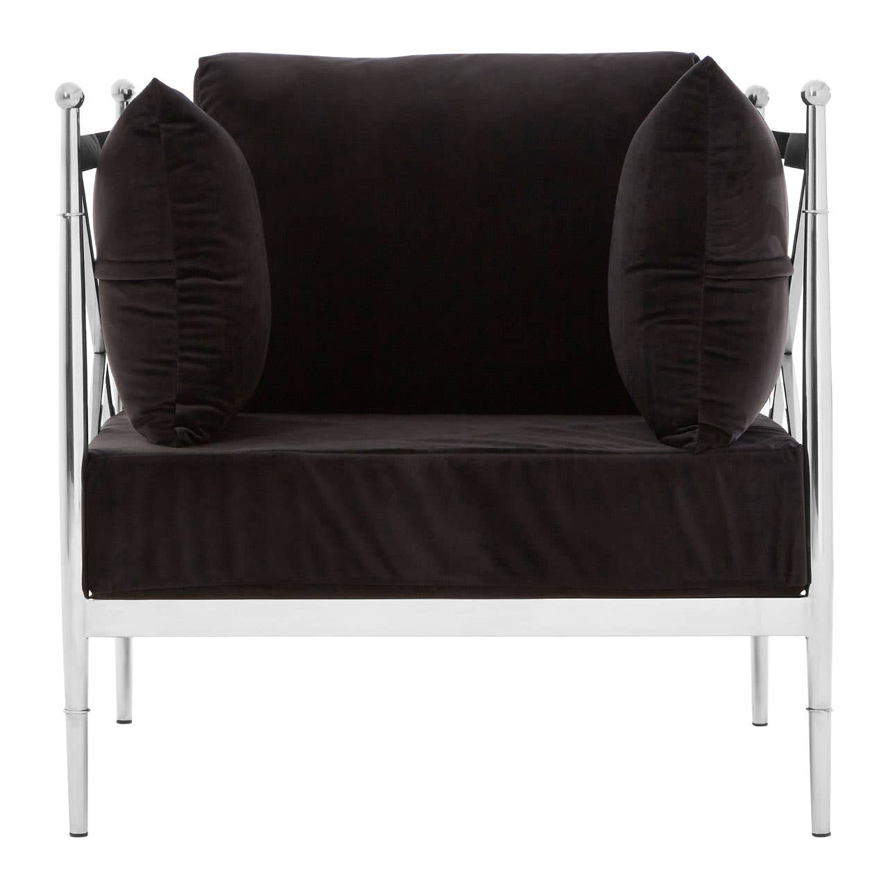 Luxe Silver Velvet Chair