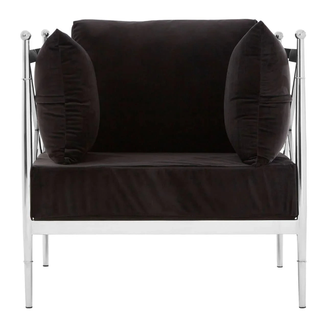 Luxe Silver Velvet Chair