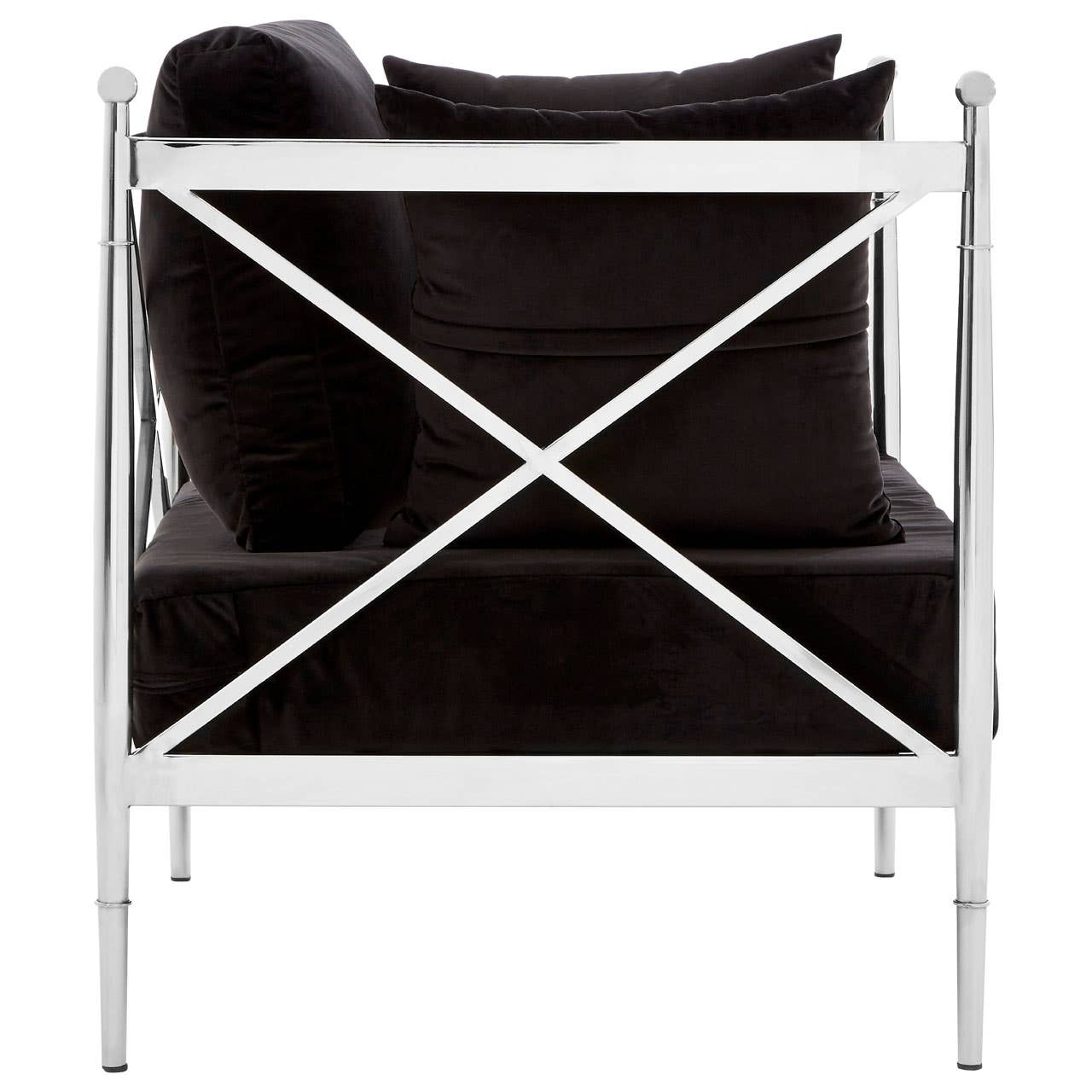 Luxe Silver Velvet Chair