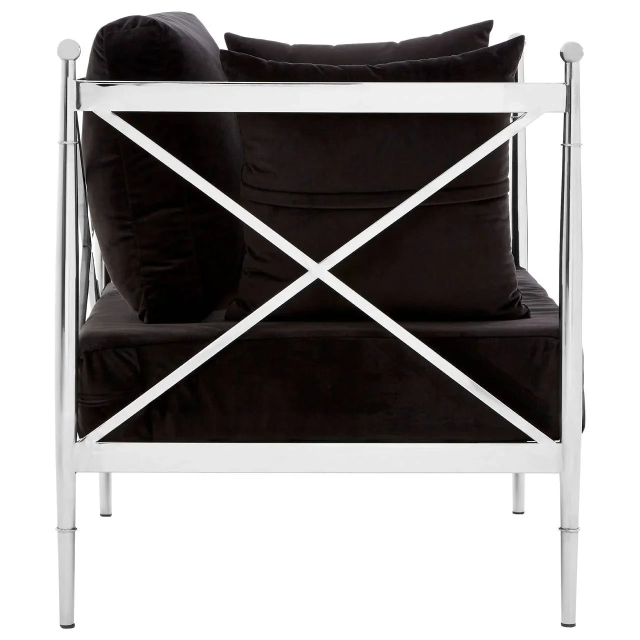Luxe Silver Velvet Chair