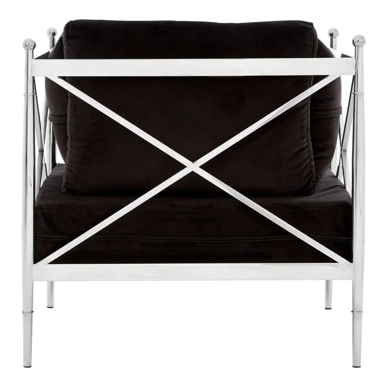 Luxe Silver Velvet Chair