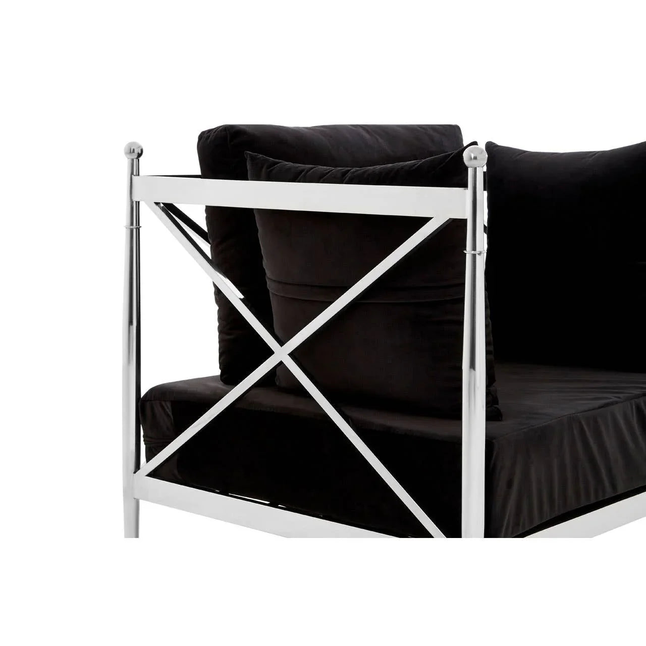 Luxe Silver Velvet Chair