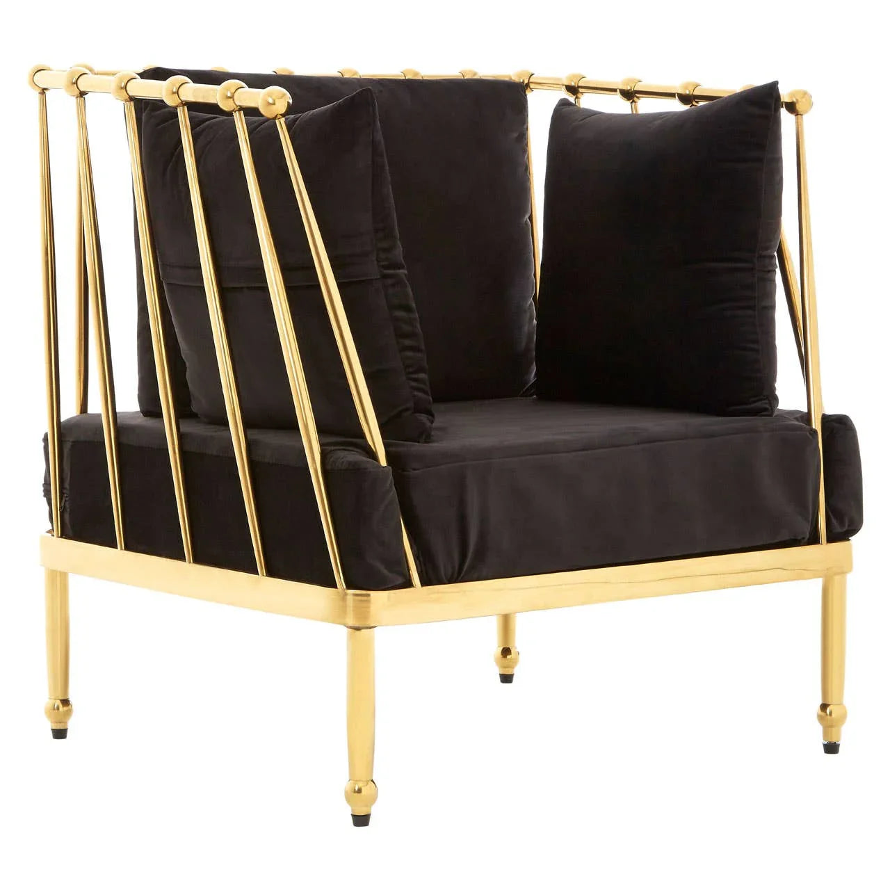 Luxe Gold Velvet Chair