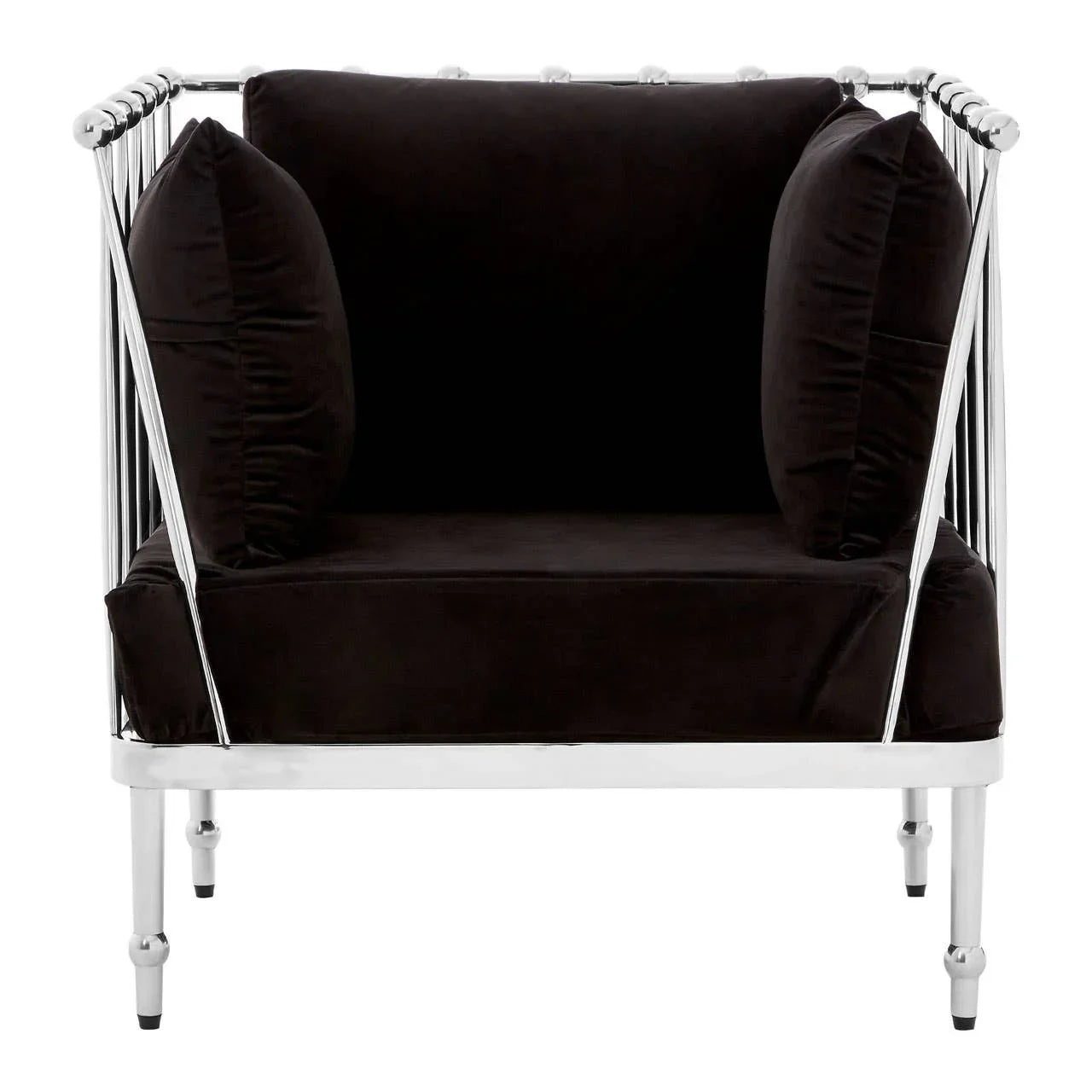 Luxe Silver Velvet Chair