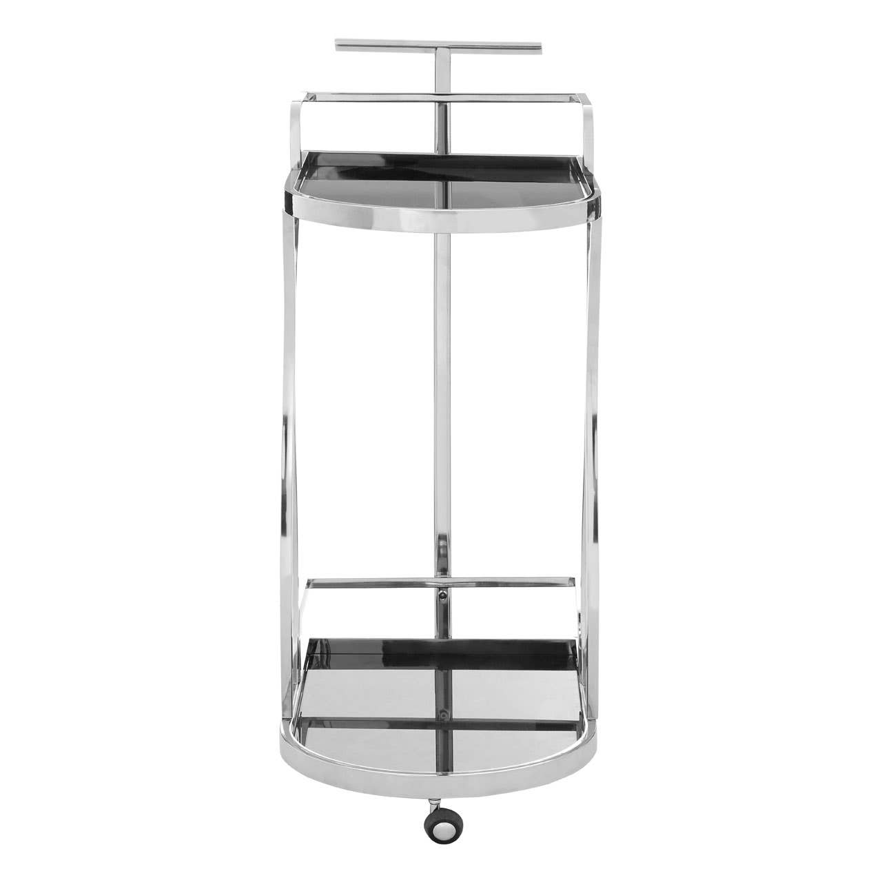 Modern Silver Glass Trolley