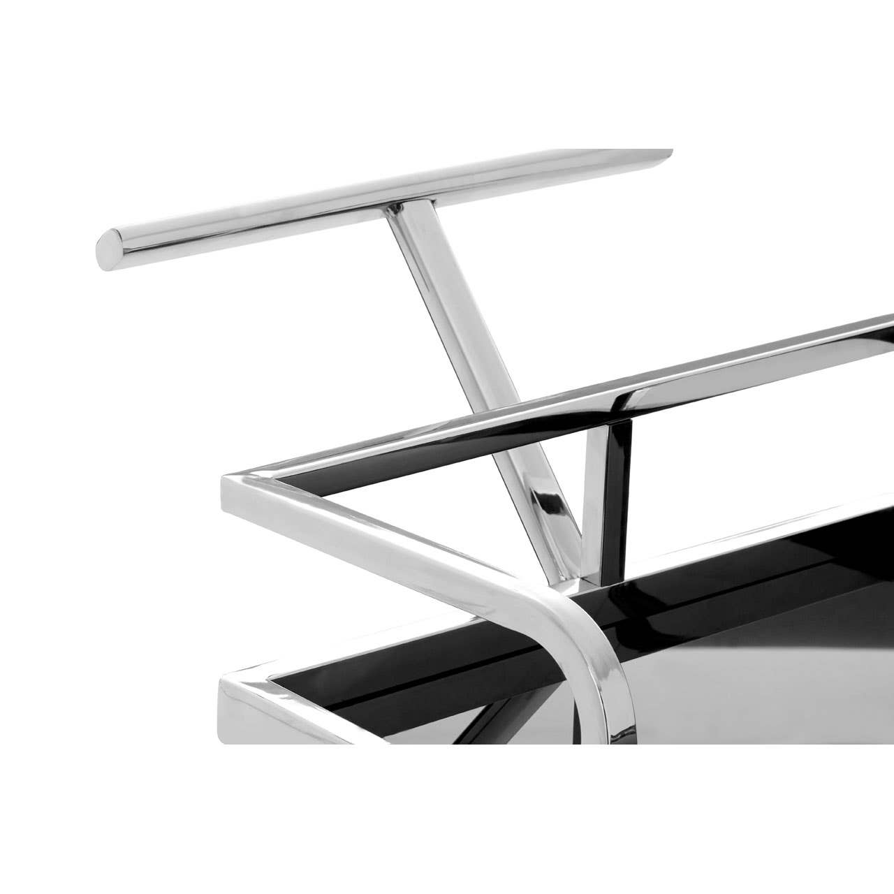 Modern Silver Glass Trolley