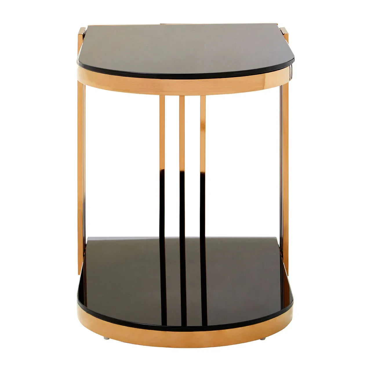 Rose Gold Glass Side Table