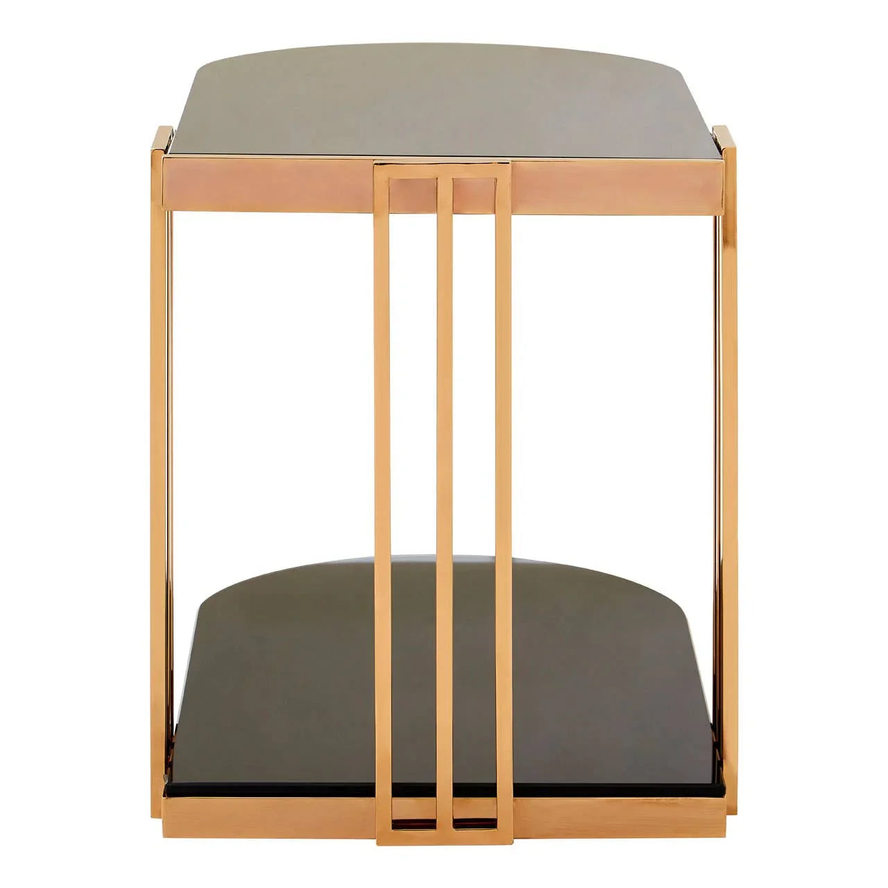 Rose Gold Glass Side Table