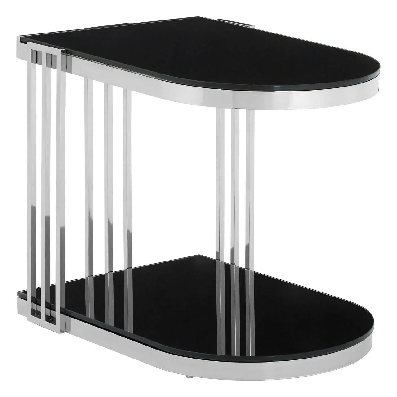 Silver Glass U Side Table