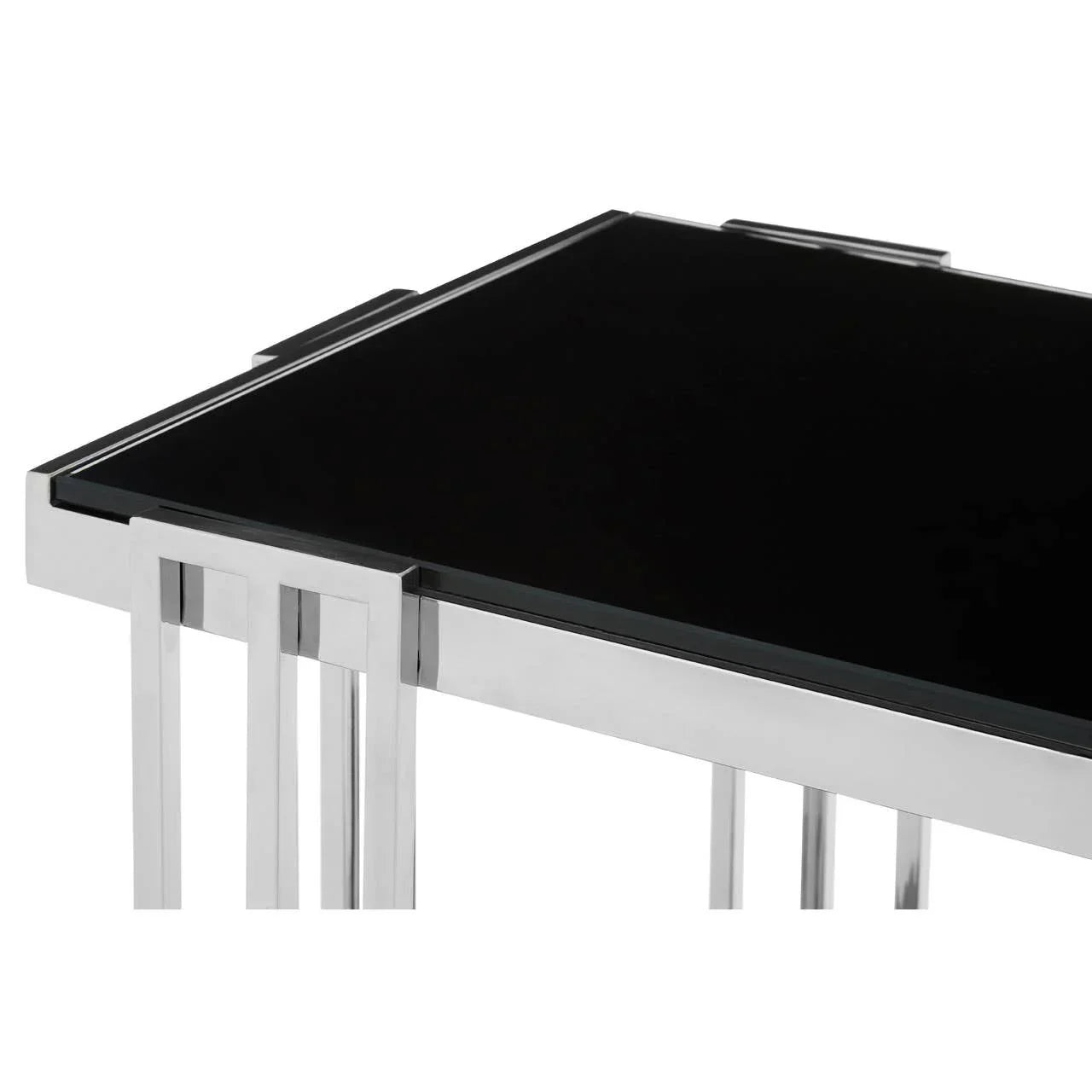 Silver Glass U Side Table