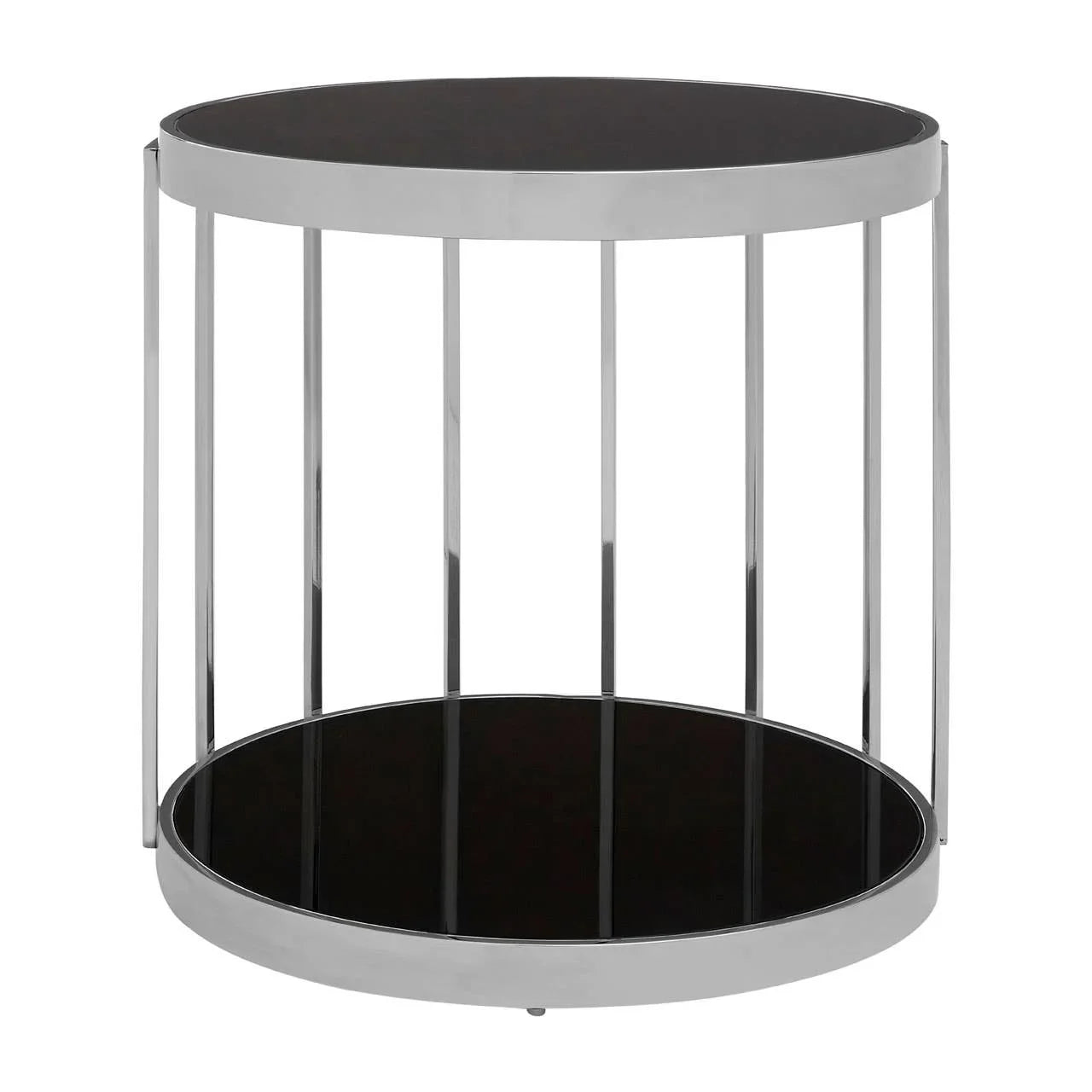 Silver Glass Modern Side Table
