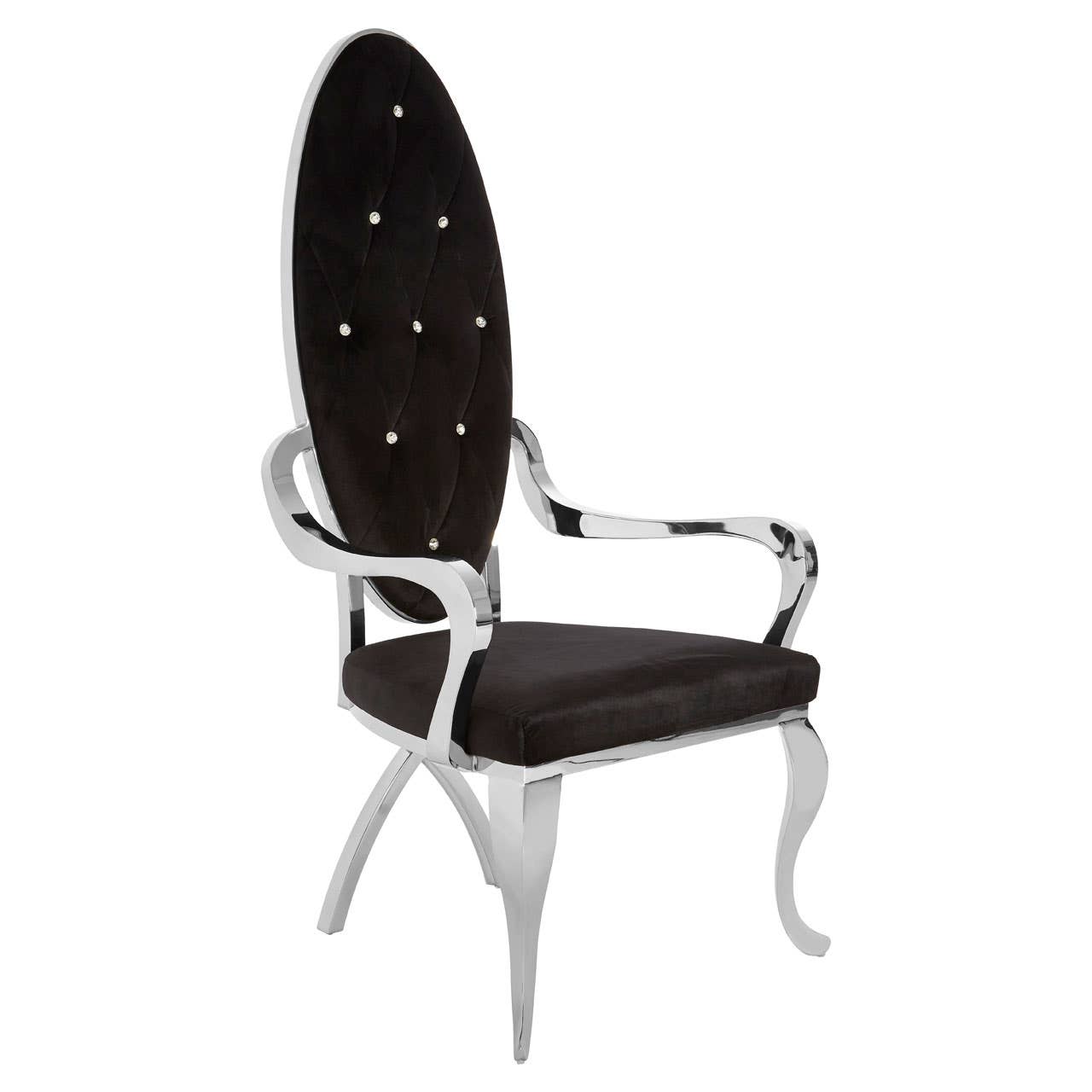 Luxe Silver Velvet Chair