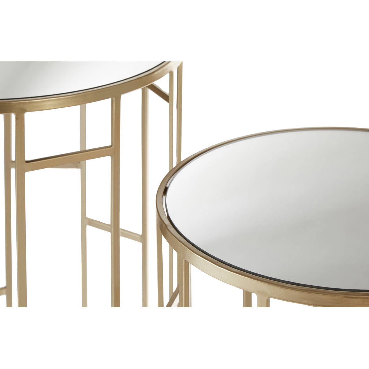 Asymmetrical Glass Frame Tables