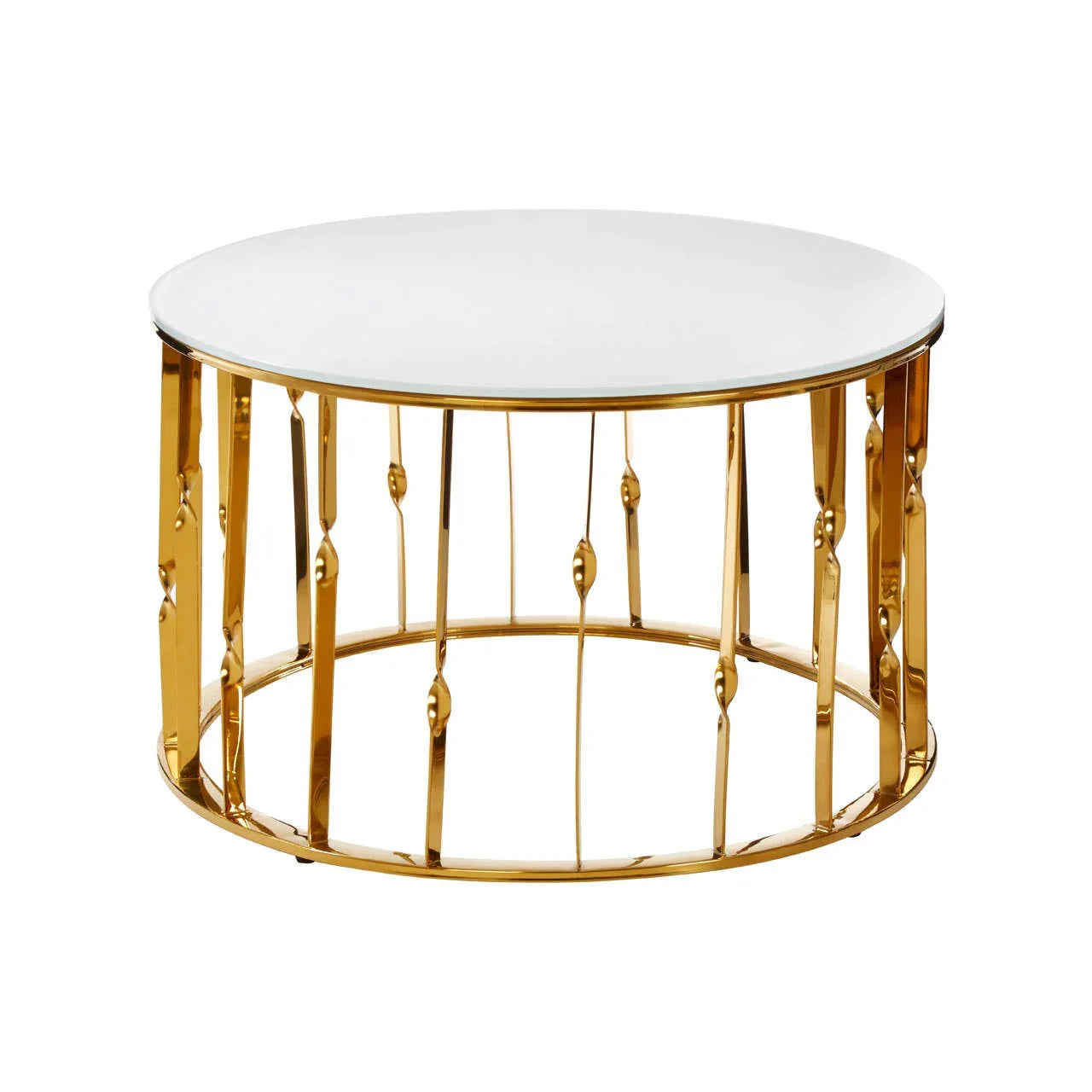 Luxury Gold Glass Coffee Table