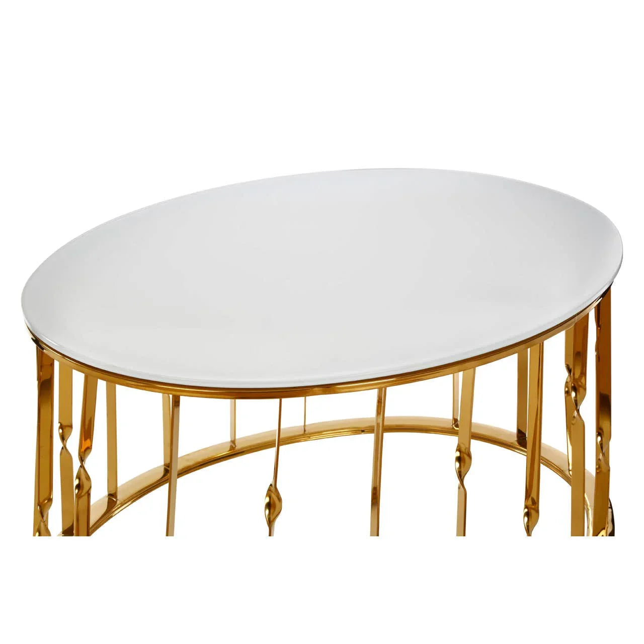 Luxury Gold Glass Coffee Table