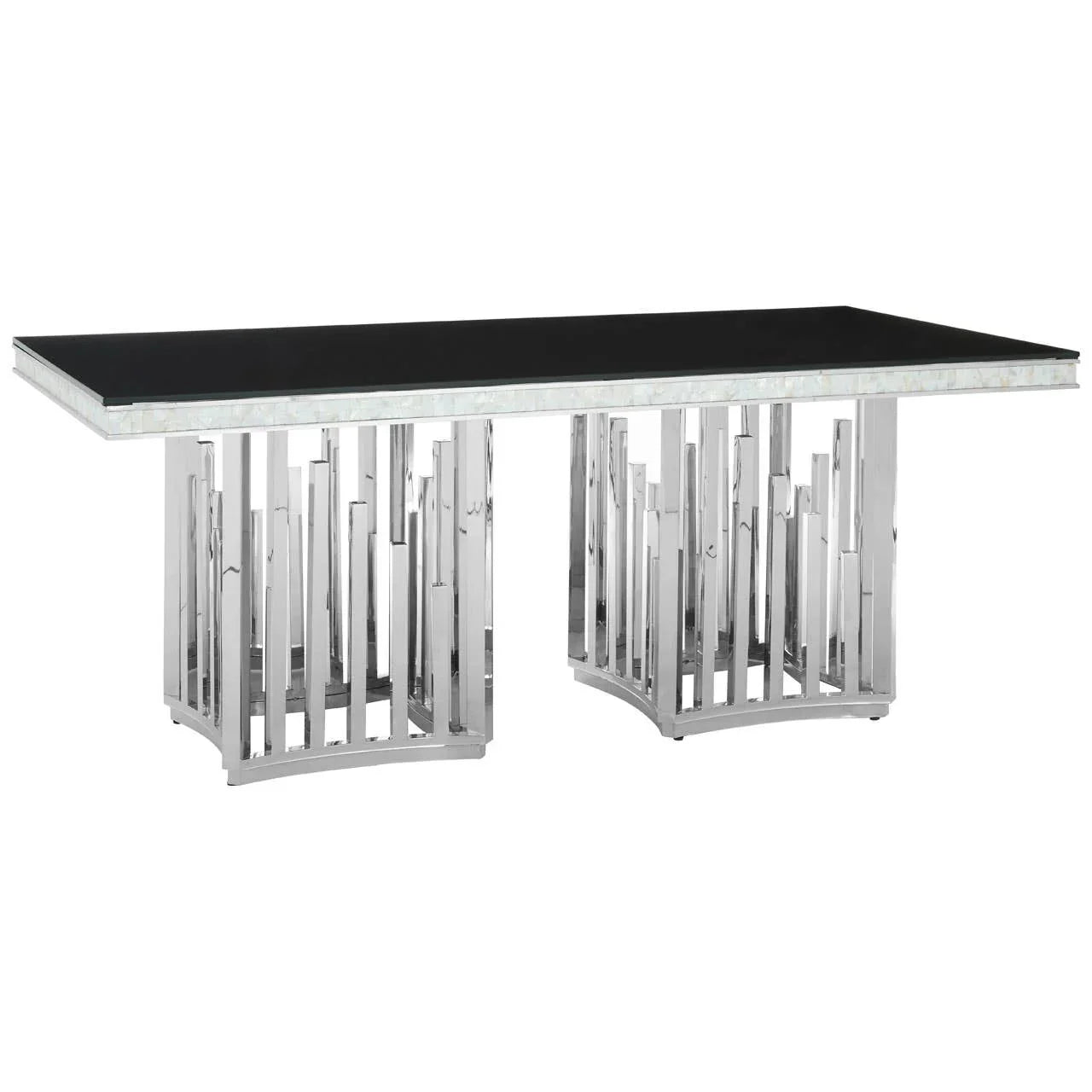 Monochrome Glass Dining Table