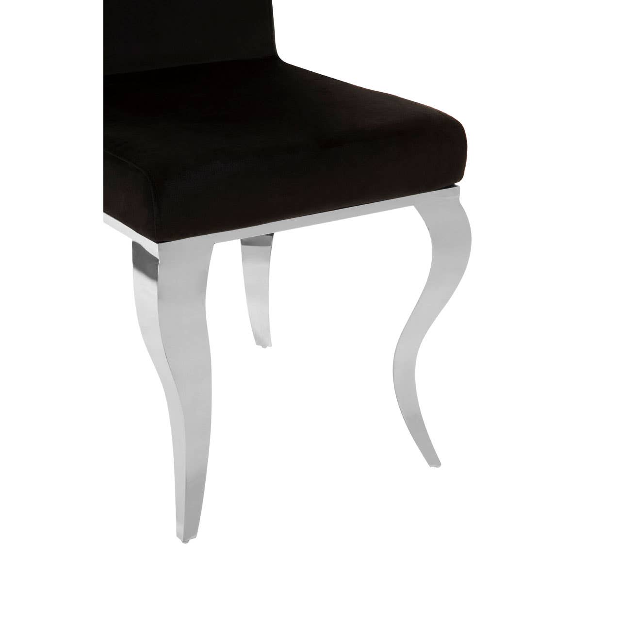 Luxe Black Velvet Dining Chair