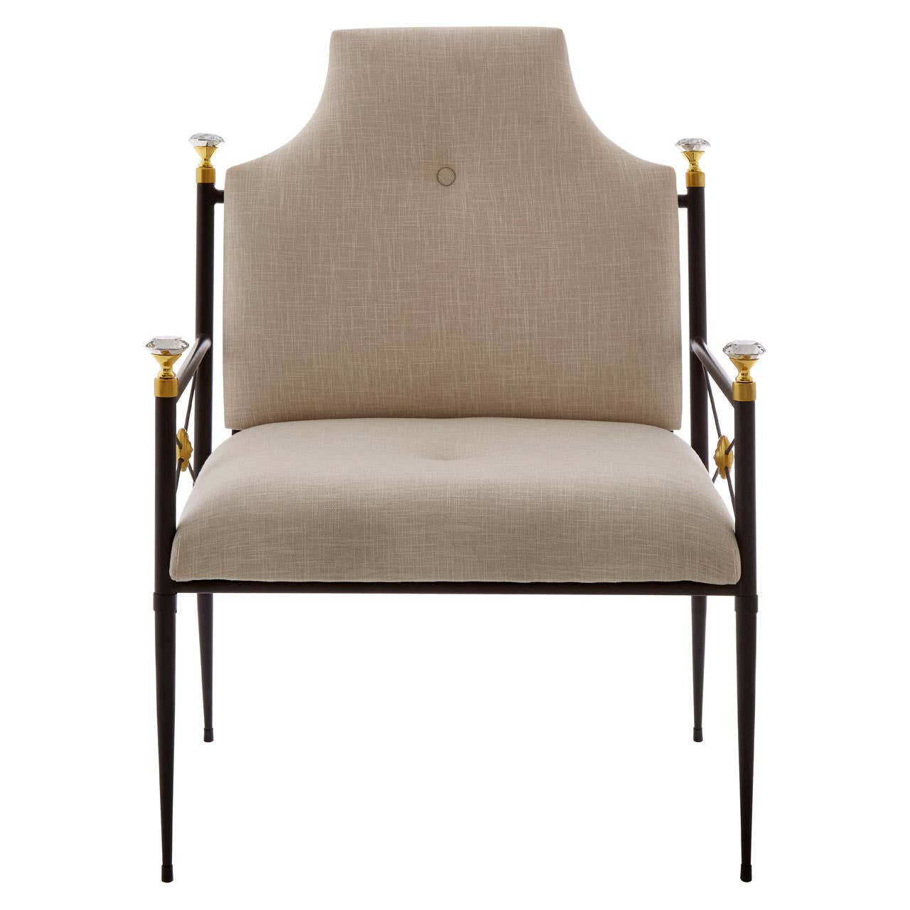 Elegant Linen Metal Chair