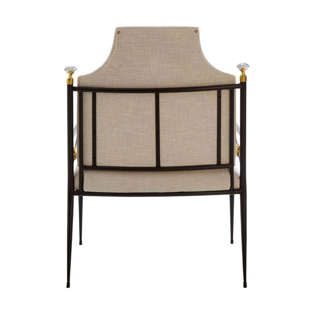 Elegant Linen Metal Chair