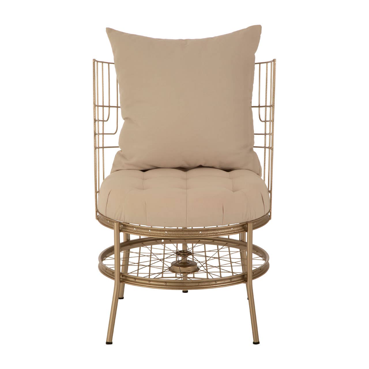 Luxe Gold Cage Accent Chair