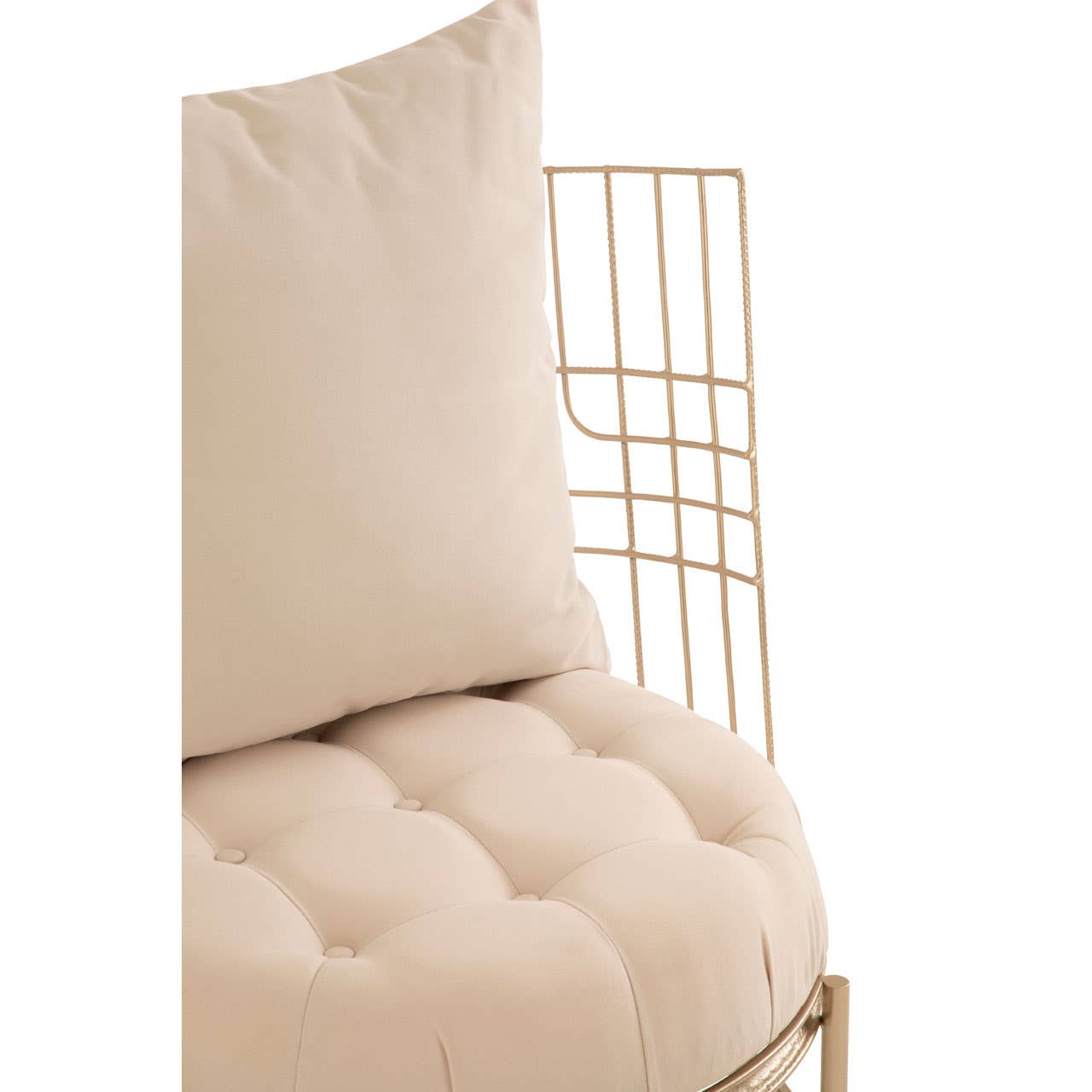 Luxe Gold Cage Accent Chair