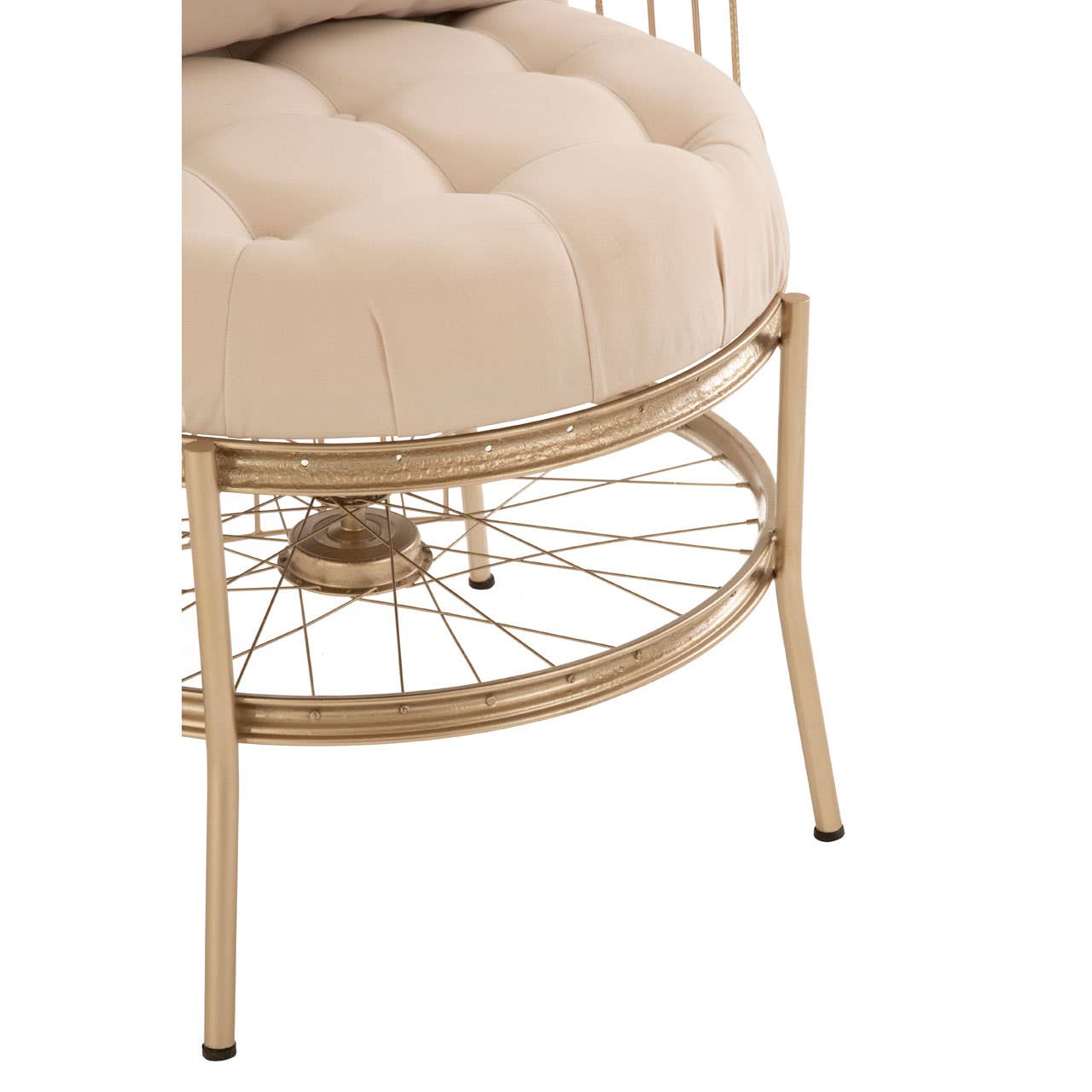 Luxe Gold Cage Accent Chair