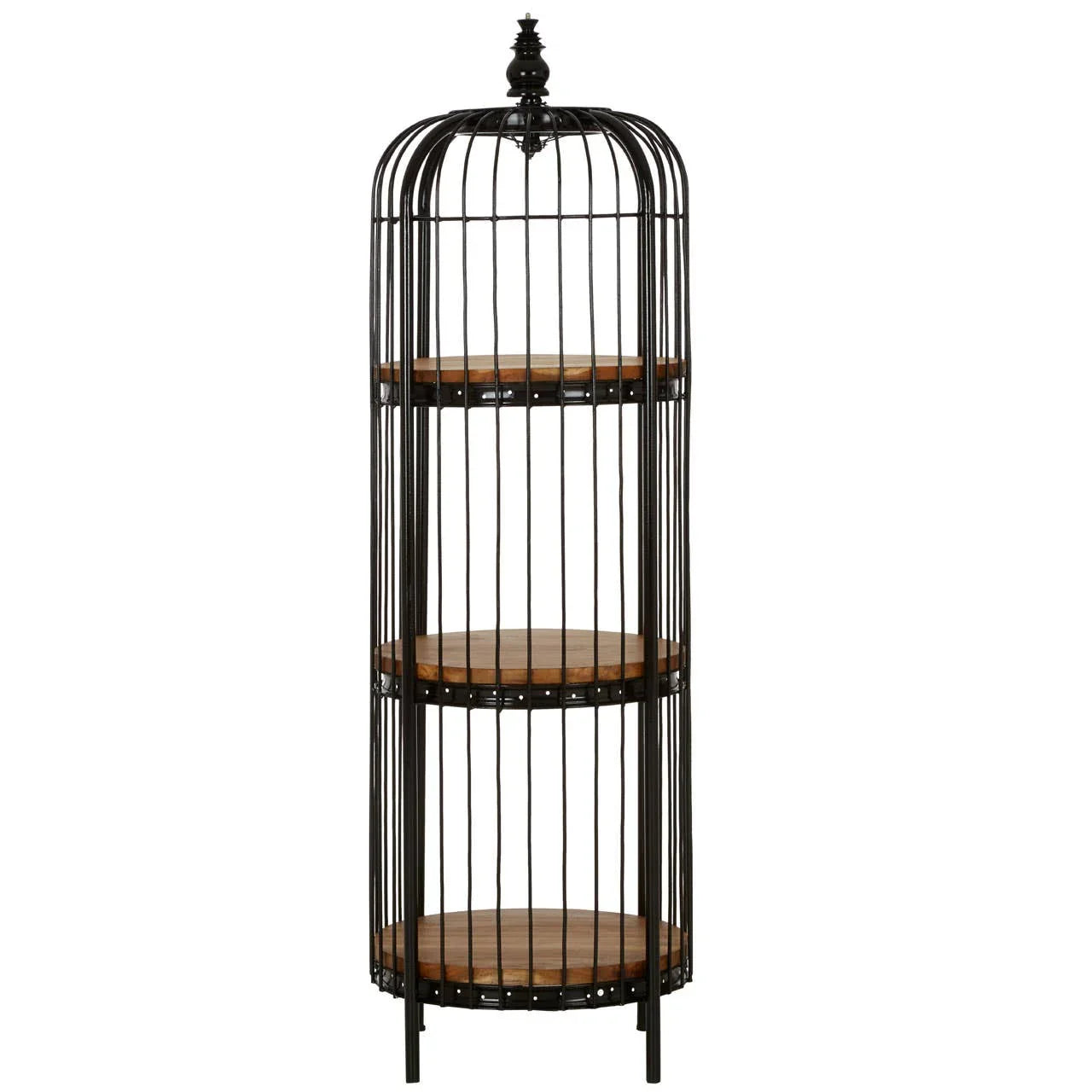 Luxurious Black Birdcage Shelf