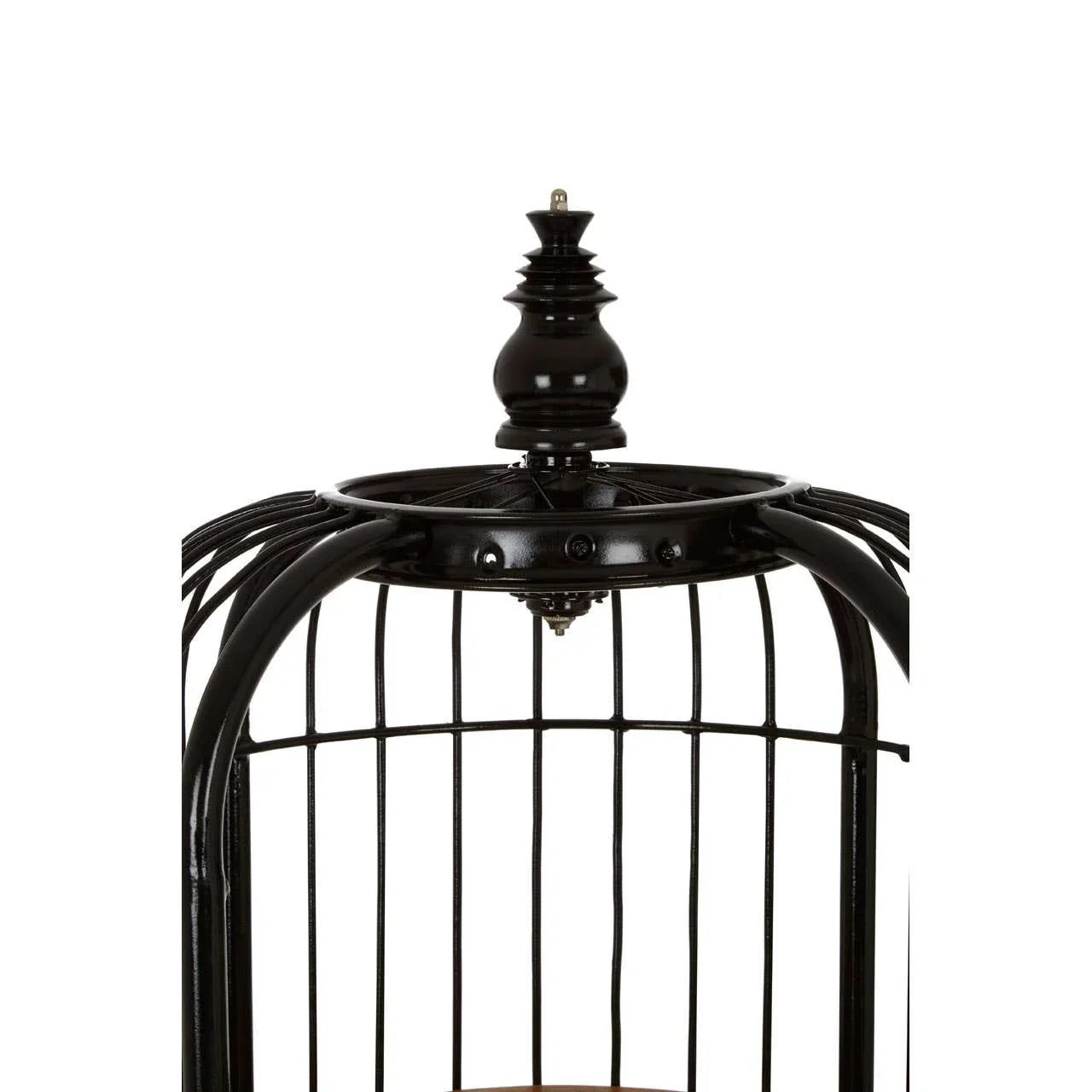 Luxurious Black Birdcage Shelf