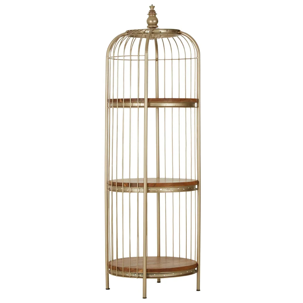 Champagne Gold Birdcage Shelf