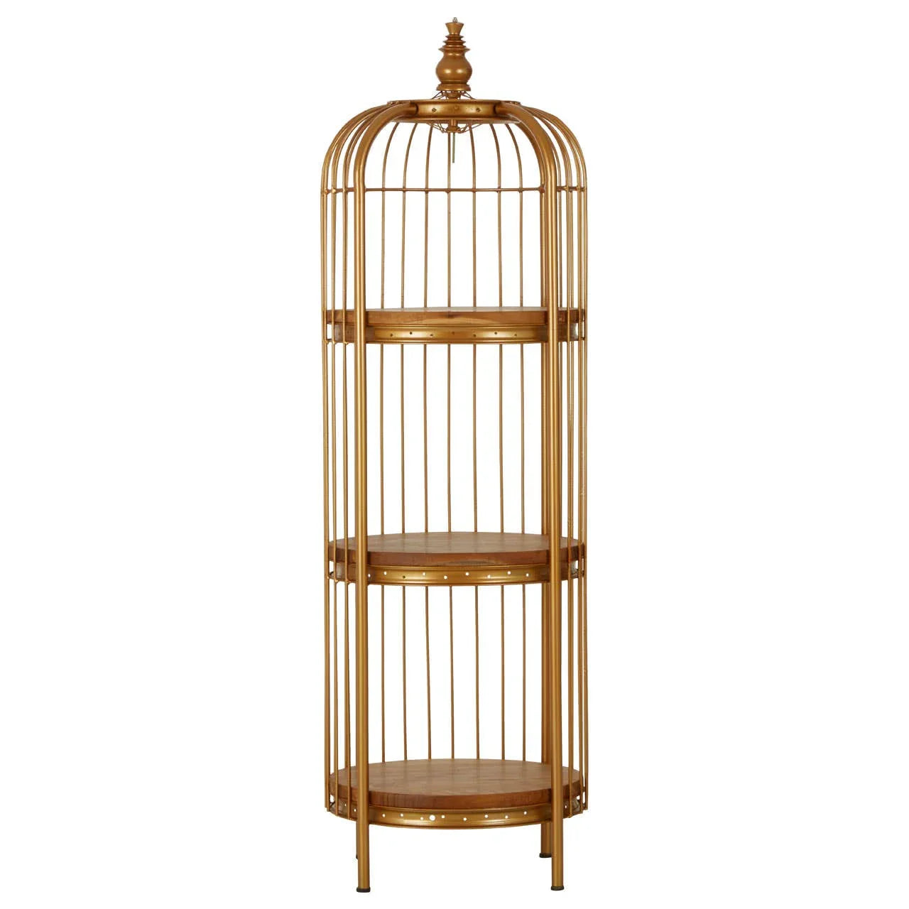 Luxe Gold Birdcage Shelf
