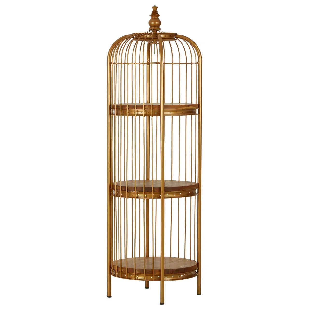 Luxe Gold Birdcage Shelf