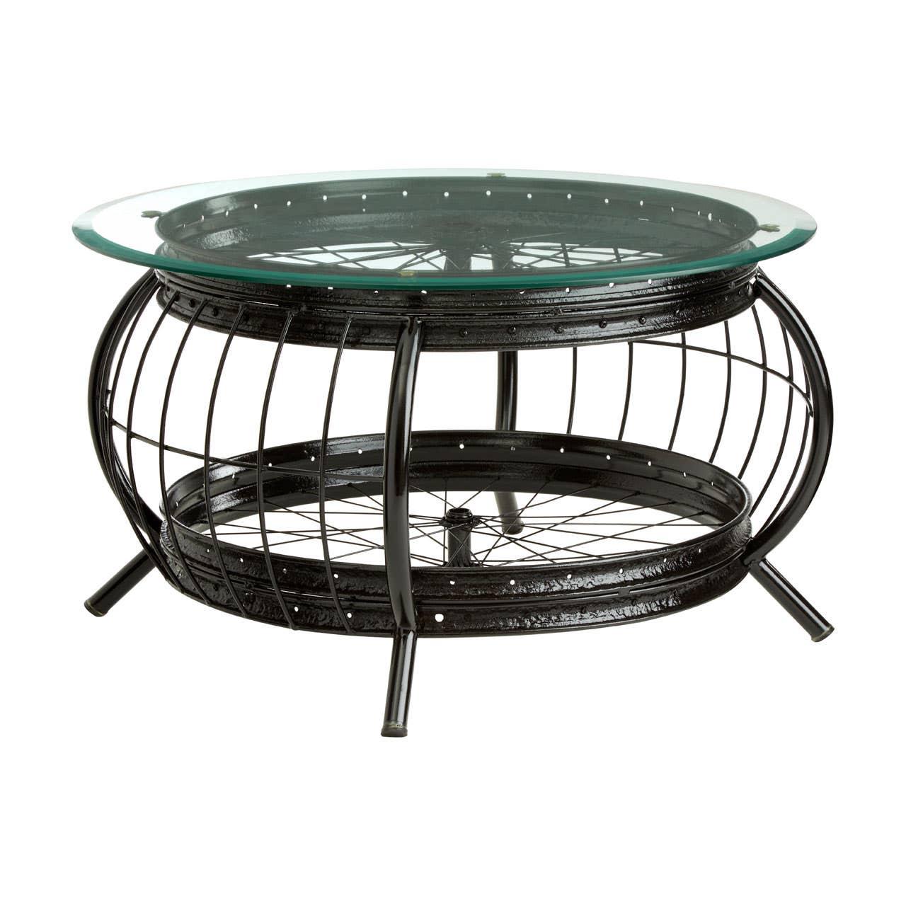 Sleek Black Glass Coffee Table