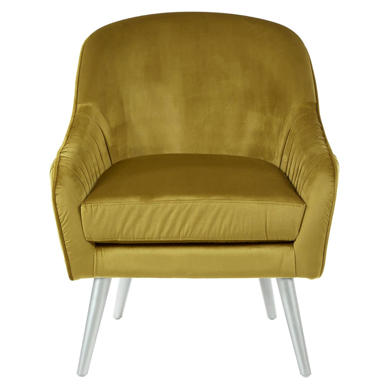 Modern Mustard Velvet Accent Chair