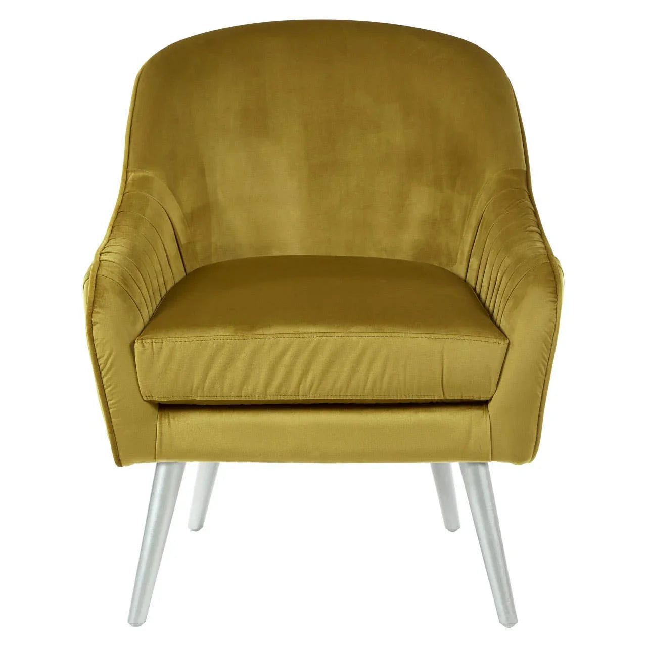 Modern Mustard Velvet Accent Chair