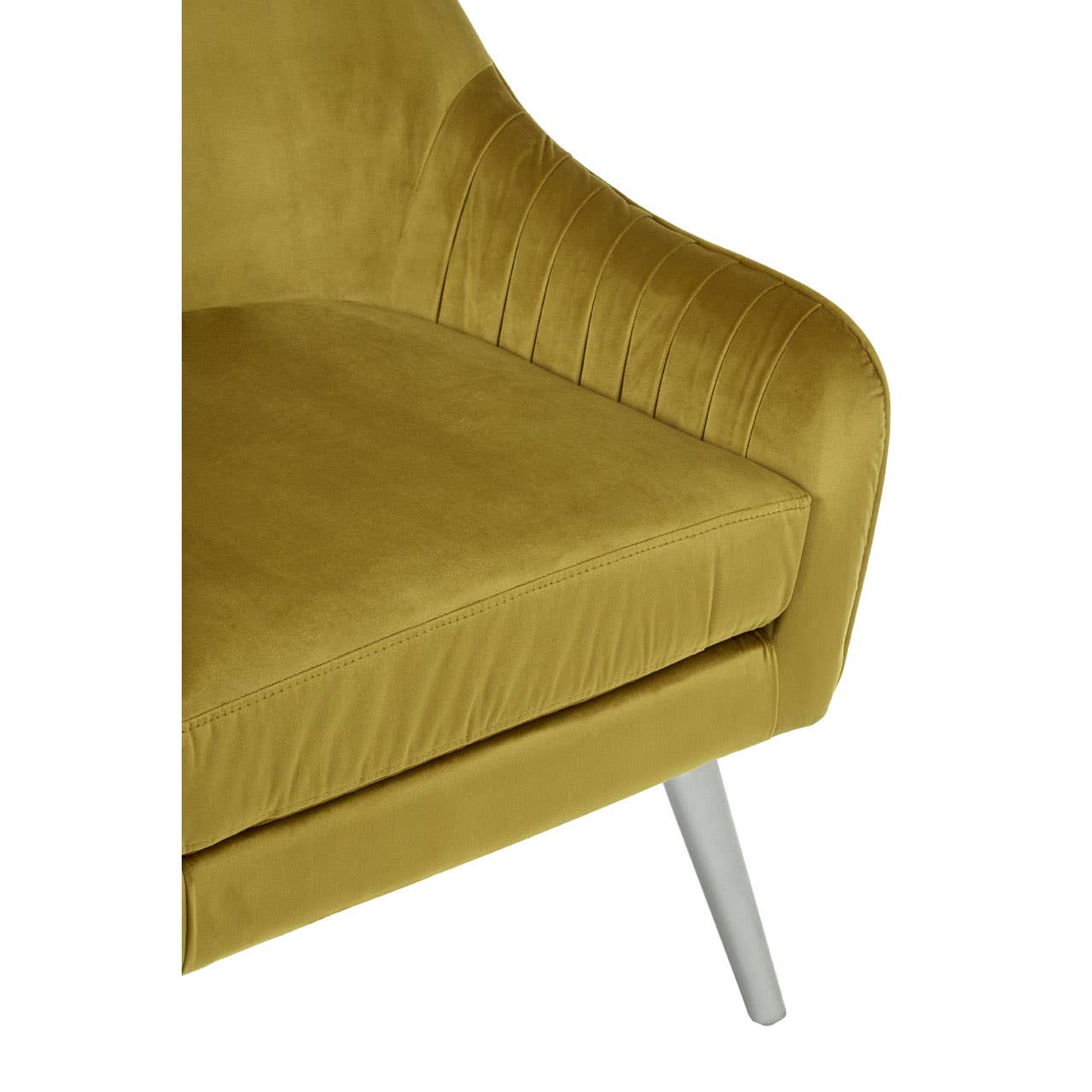 Modern Mustard Velvet Accent Chair