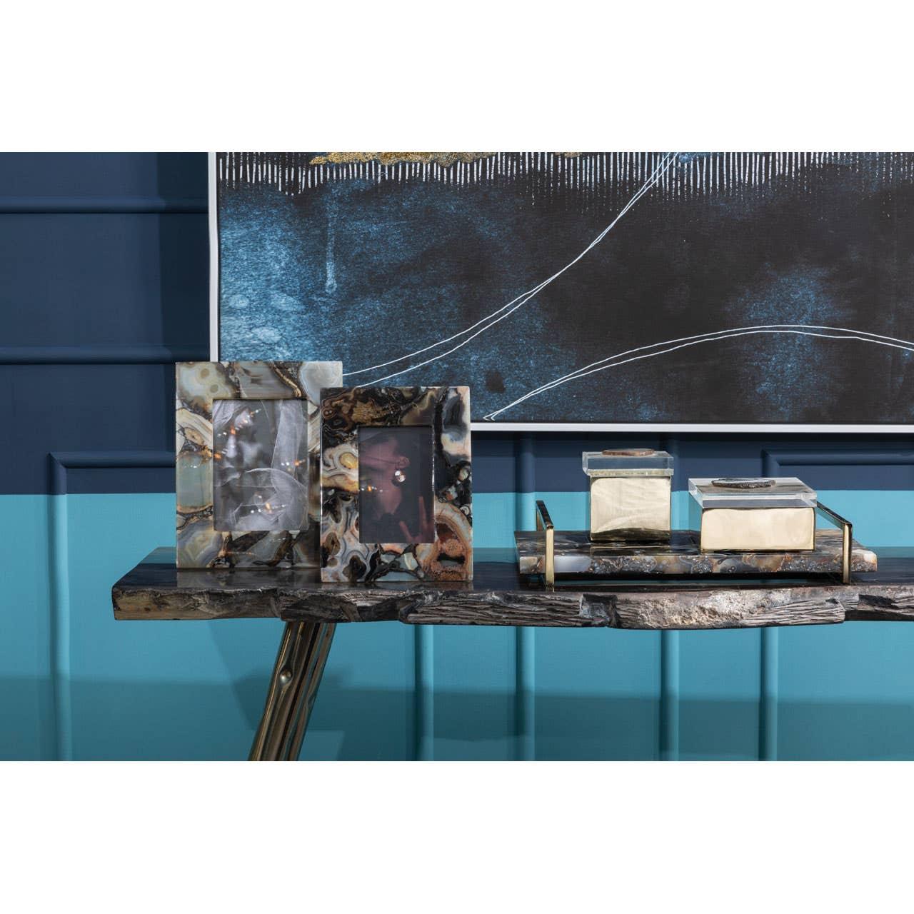 Agate Gemstone Console Table