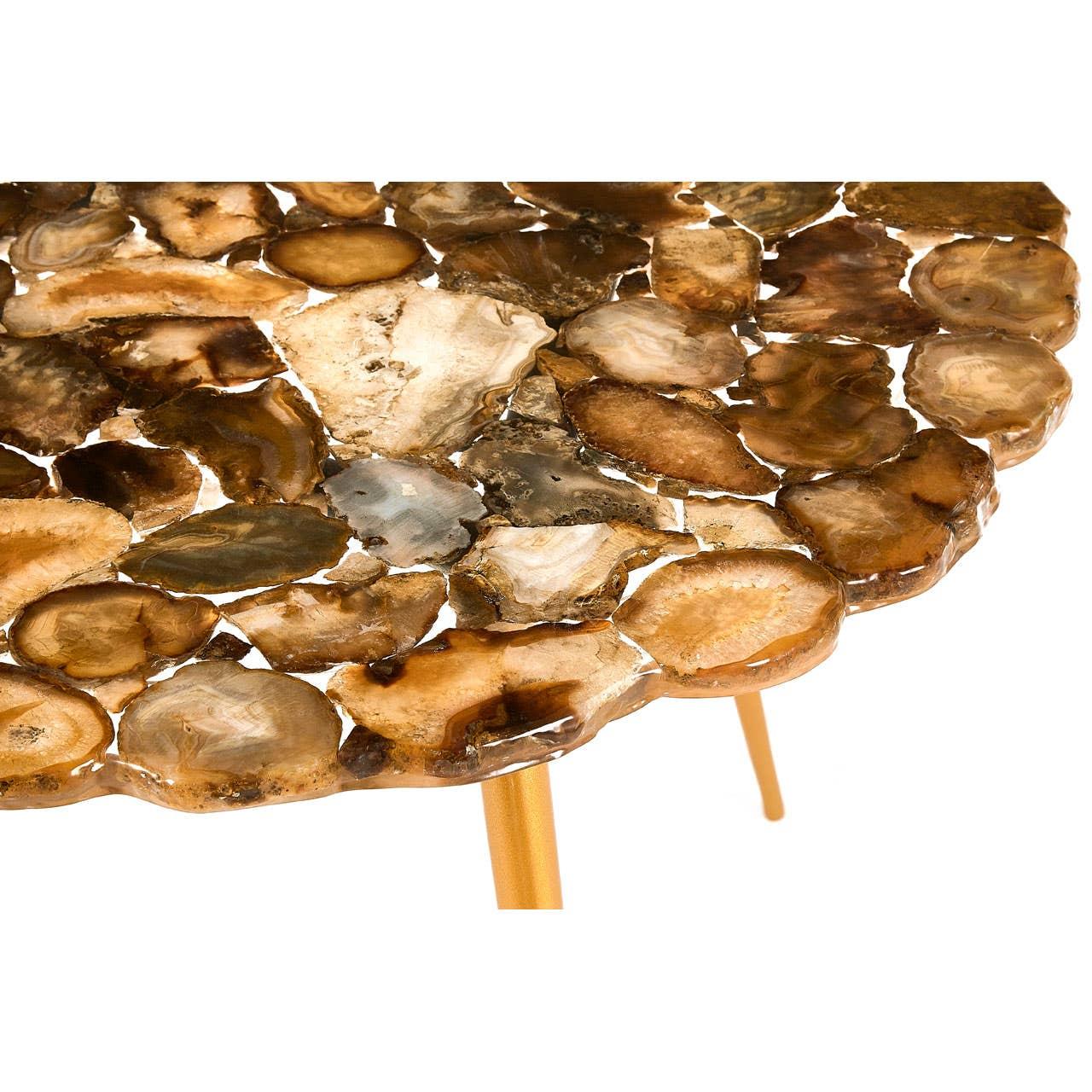 Agate Stone Leg Side Table