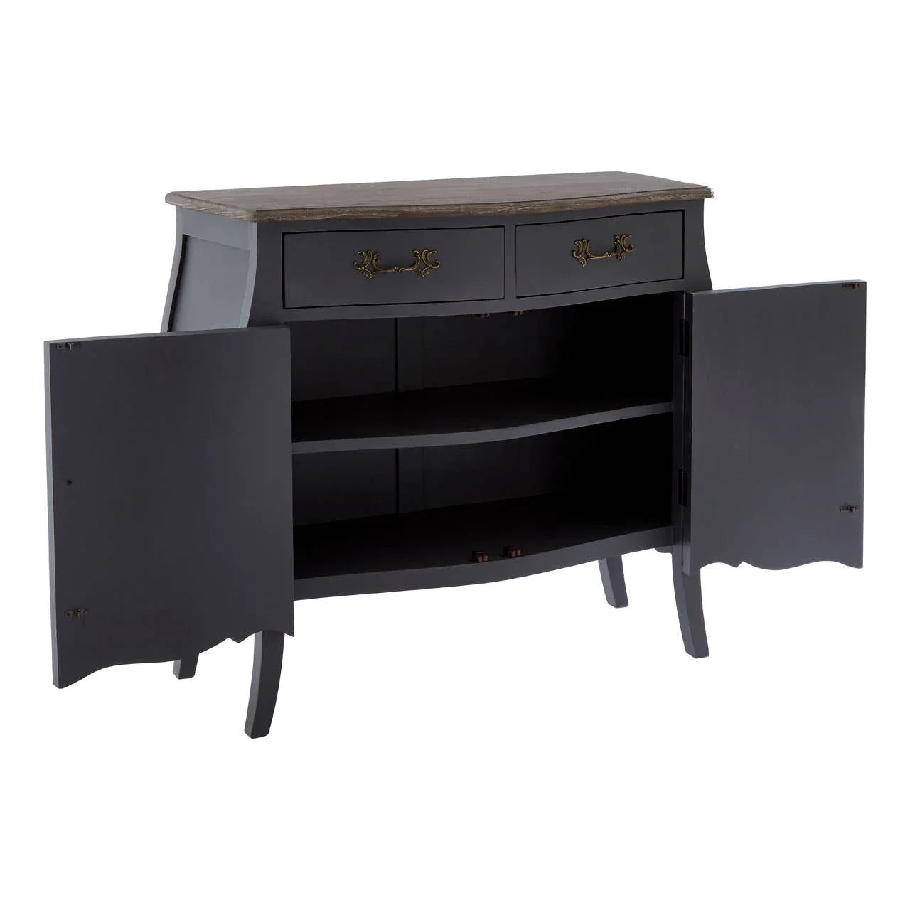 Loire Dark Grey Sideboard with Brass Coloured Handles