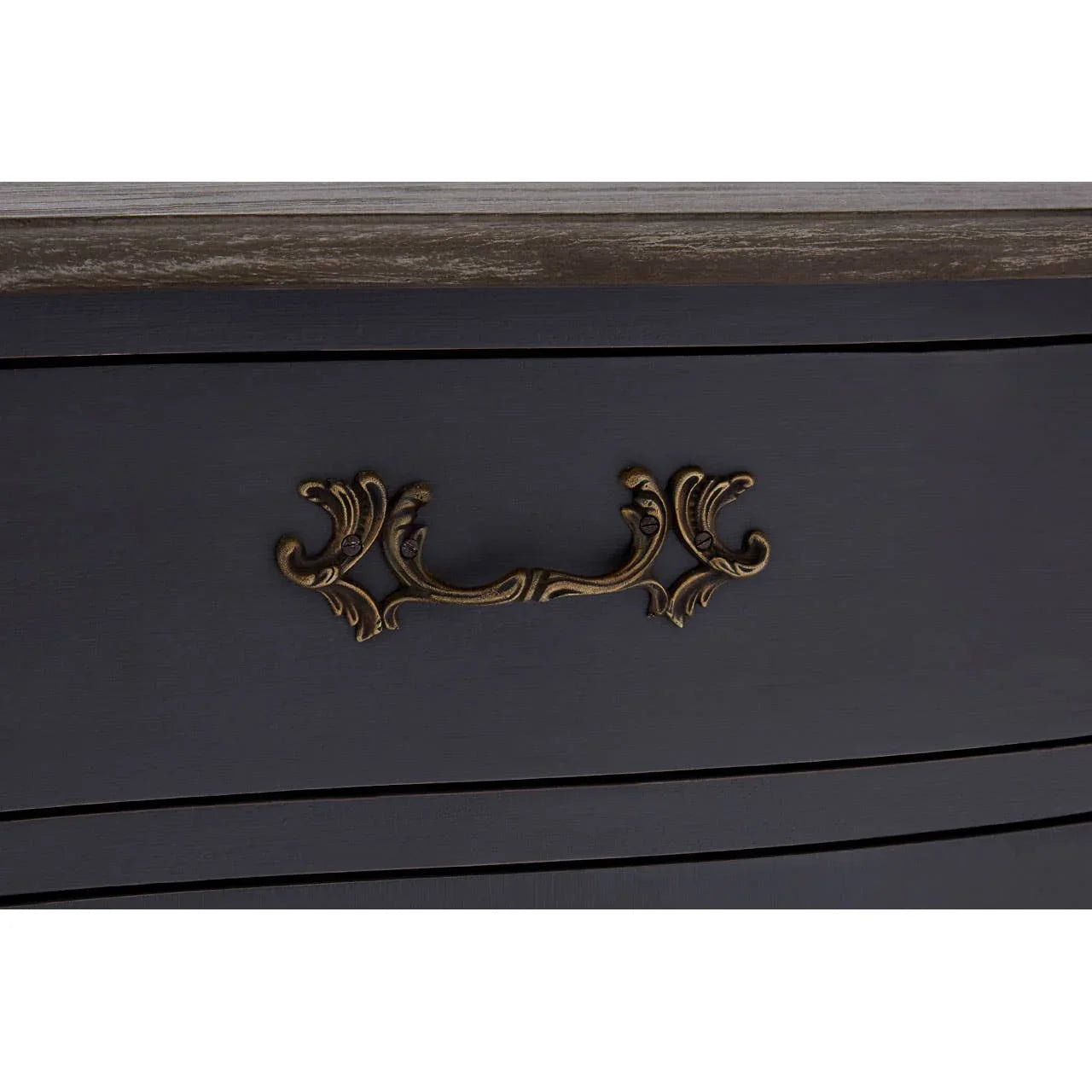 Loire Dark Grey Sideboard with Brass Coloured Handles