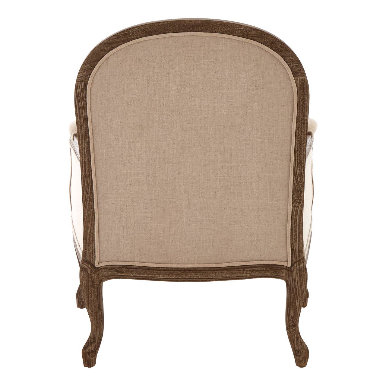 Rustic Beige Wood Armchair