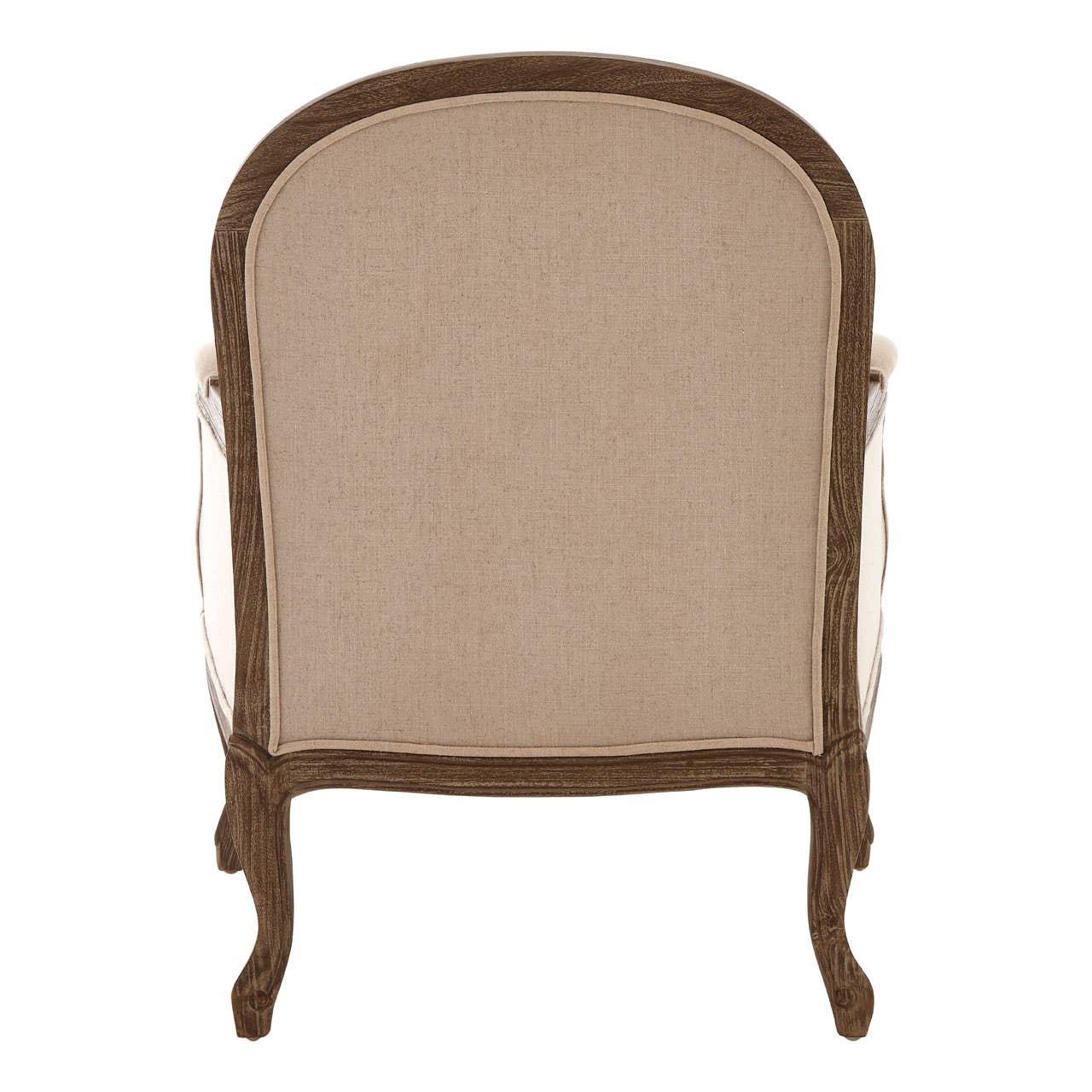 Rustic Beige Wood Armchair