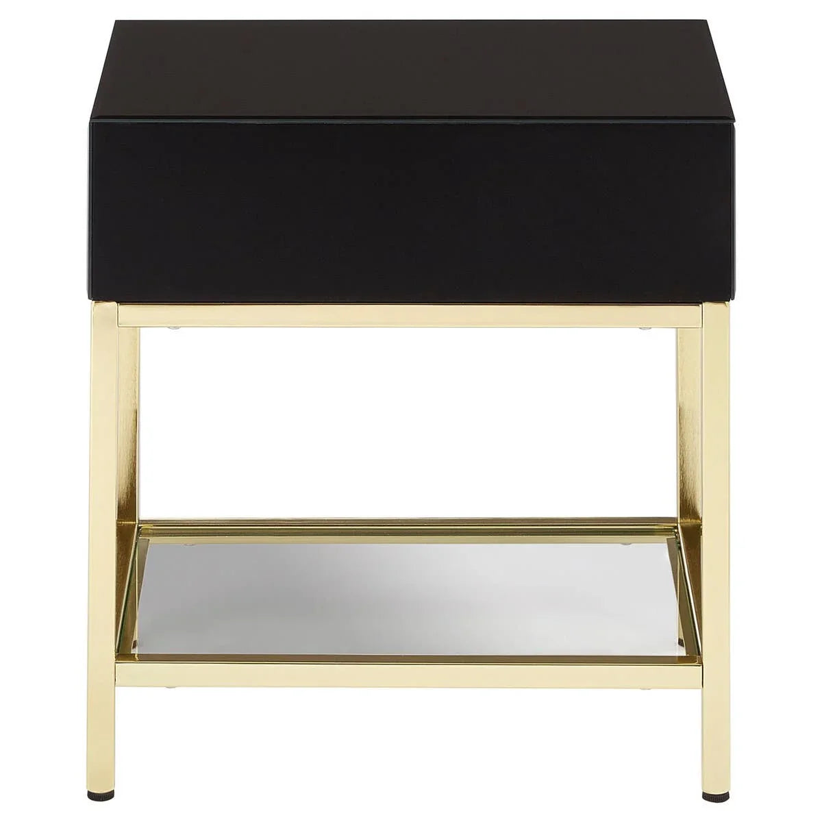 Luxe Black Gold Side Table