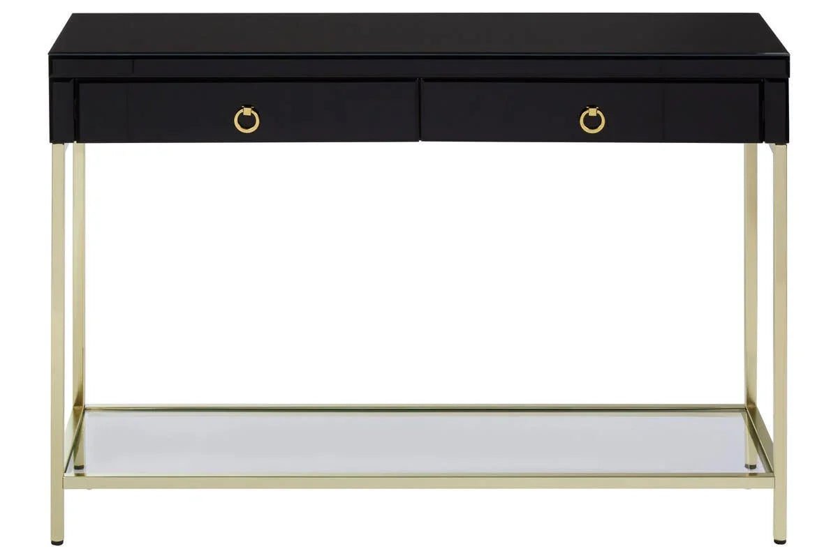 Luxury Black Gold Console Table