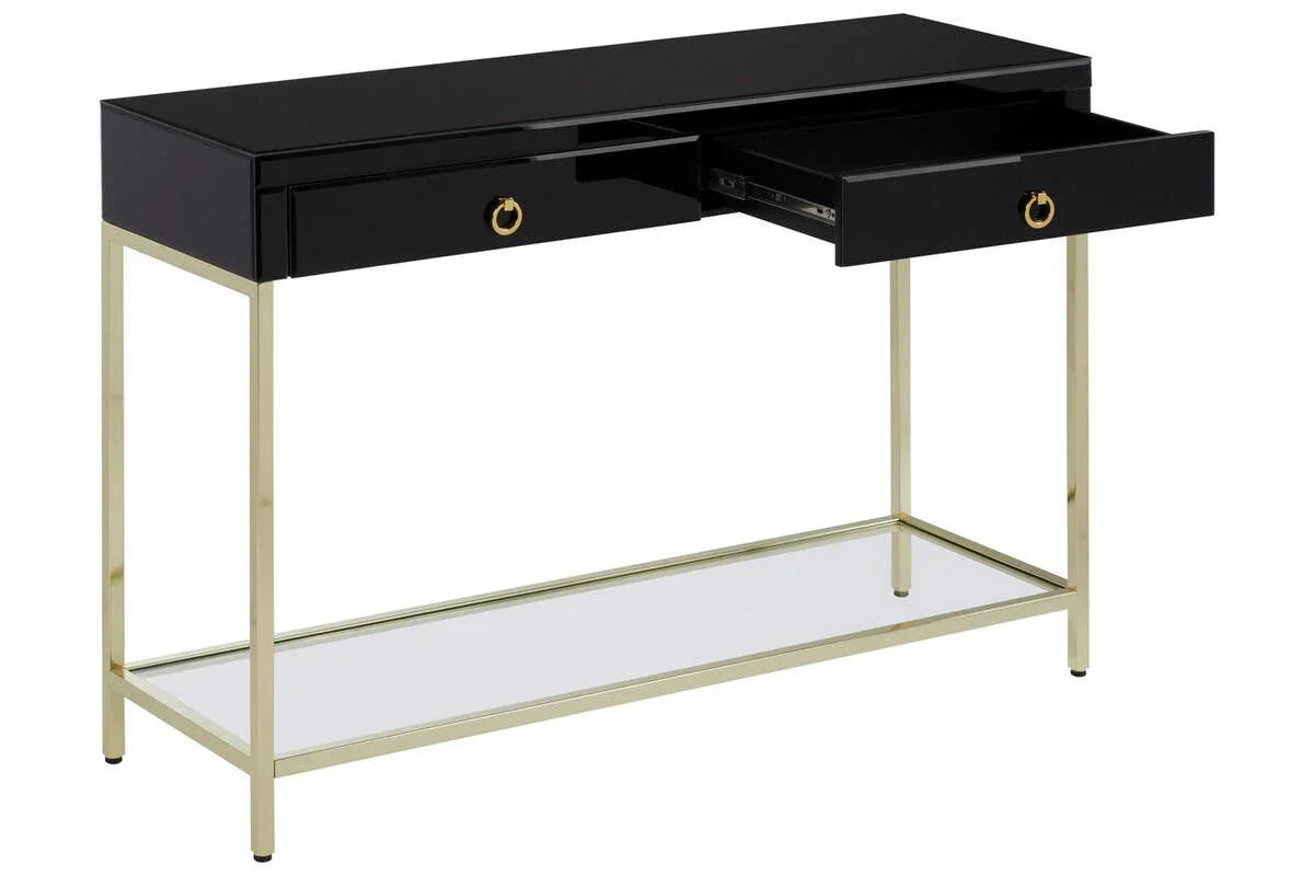 Luxury Black Gold Console Table
