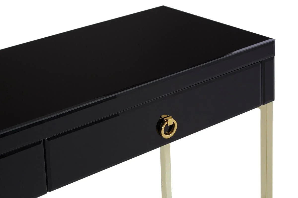 Luxury Black Gold Console Table