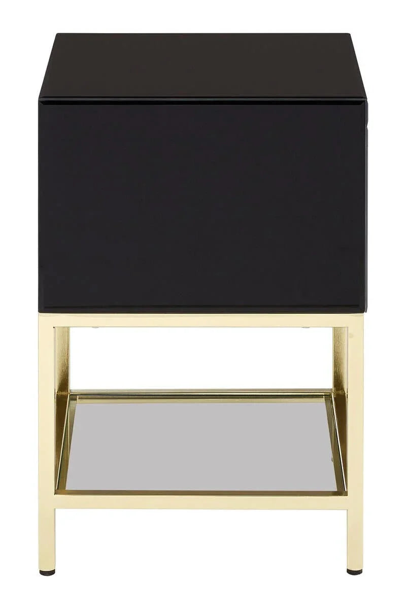 Luxe Black Gold Side Table