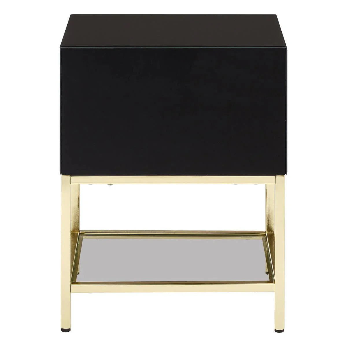 Luxe Black Gold Side Table