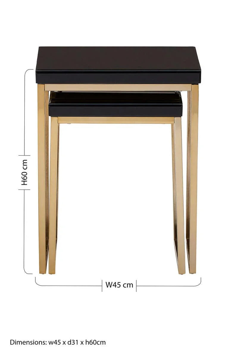 Gold & Black Nesting Tables