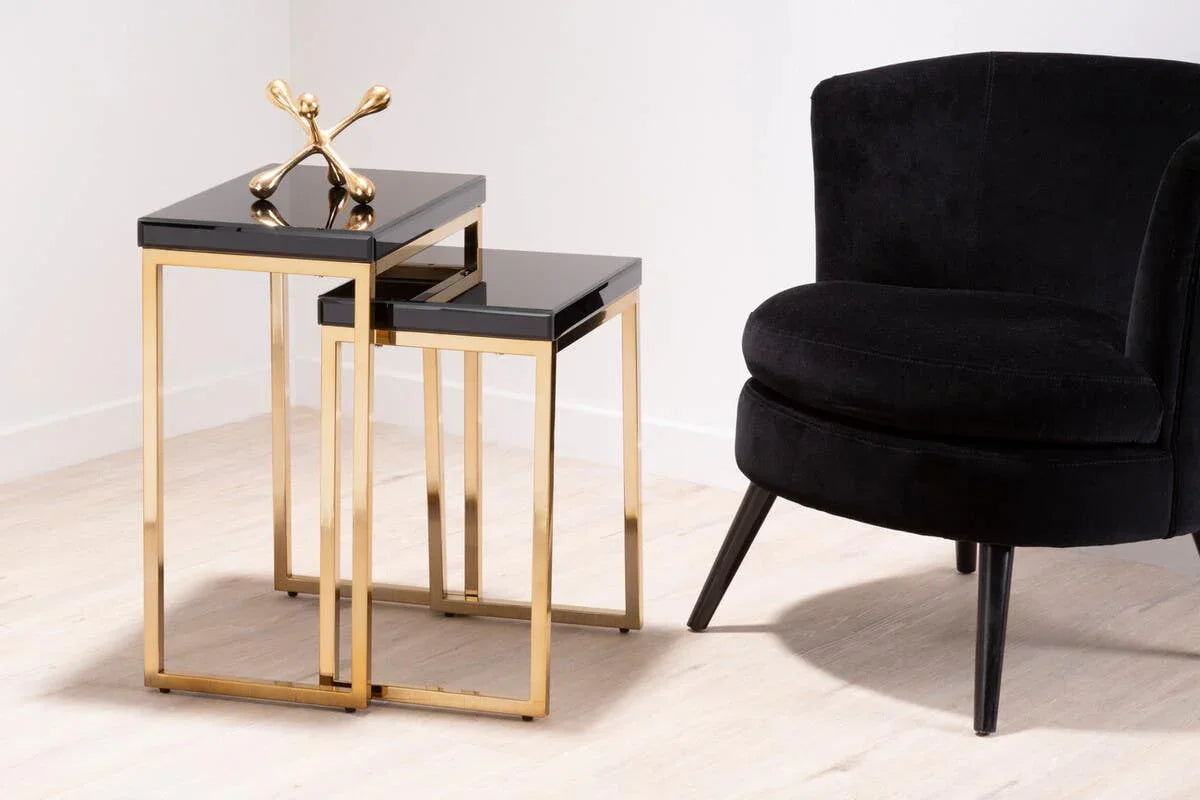 Gold & Black Nesting Tables