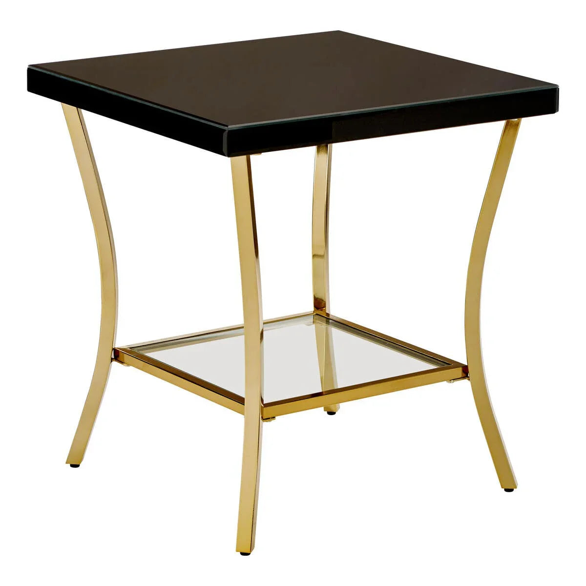 Luxe Gold Leg Mirror Table